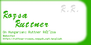 rozsa ruttner business card